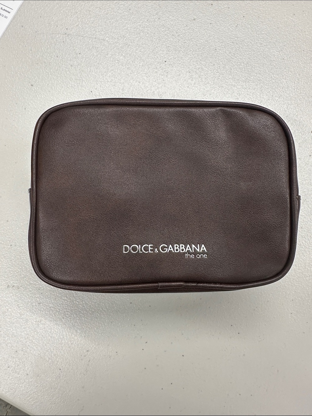 Dolce & Gabbana The One Brown Travel Toiletry Bag 7.6x5.6x3